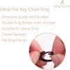 Beadnova Black Key Ring Flat Split Rings 25mm