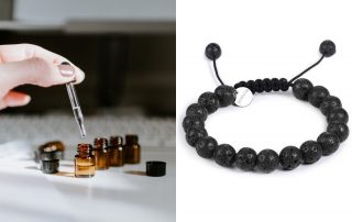 essential oil and lava beads