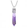 amethyst healing crystal necklace