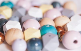 Assorted Pastel Color Wood Beads