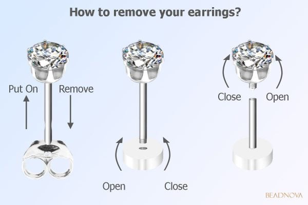 How to Remove Earrings - Safety Back, Screw Back & More
