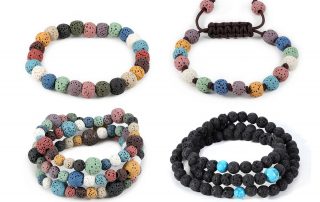 Lave Beaded Bracelet and Necklace