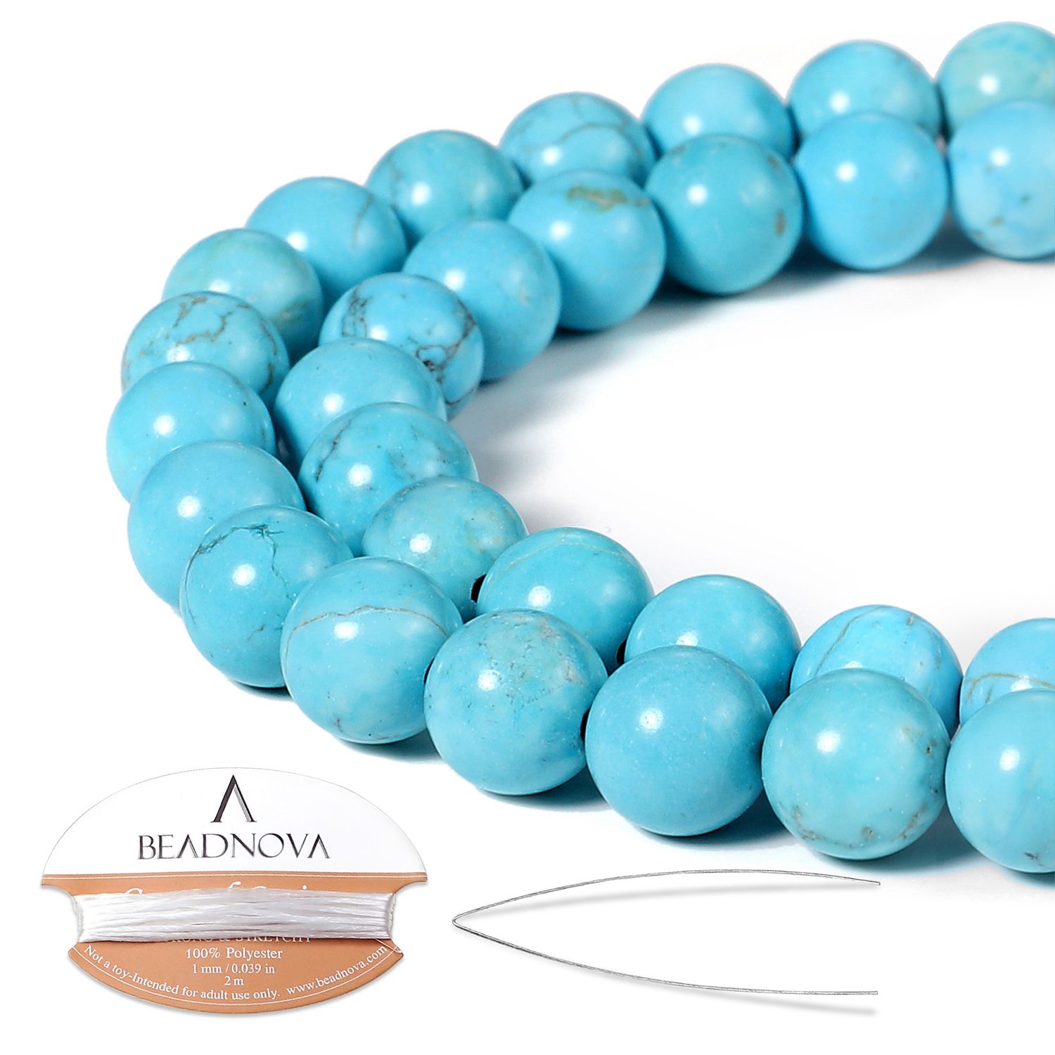  BEADNOVA 10mm Color Lava Beads Natural Crystal Beads Stone  Gemstone Round Loose Energy Healing Beads for Jewelry Making (10mm,  32-34pcs, Mix Color)