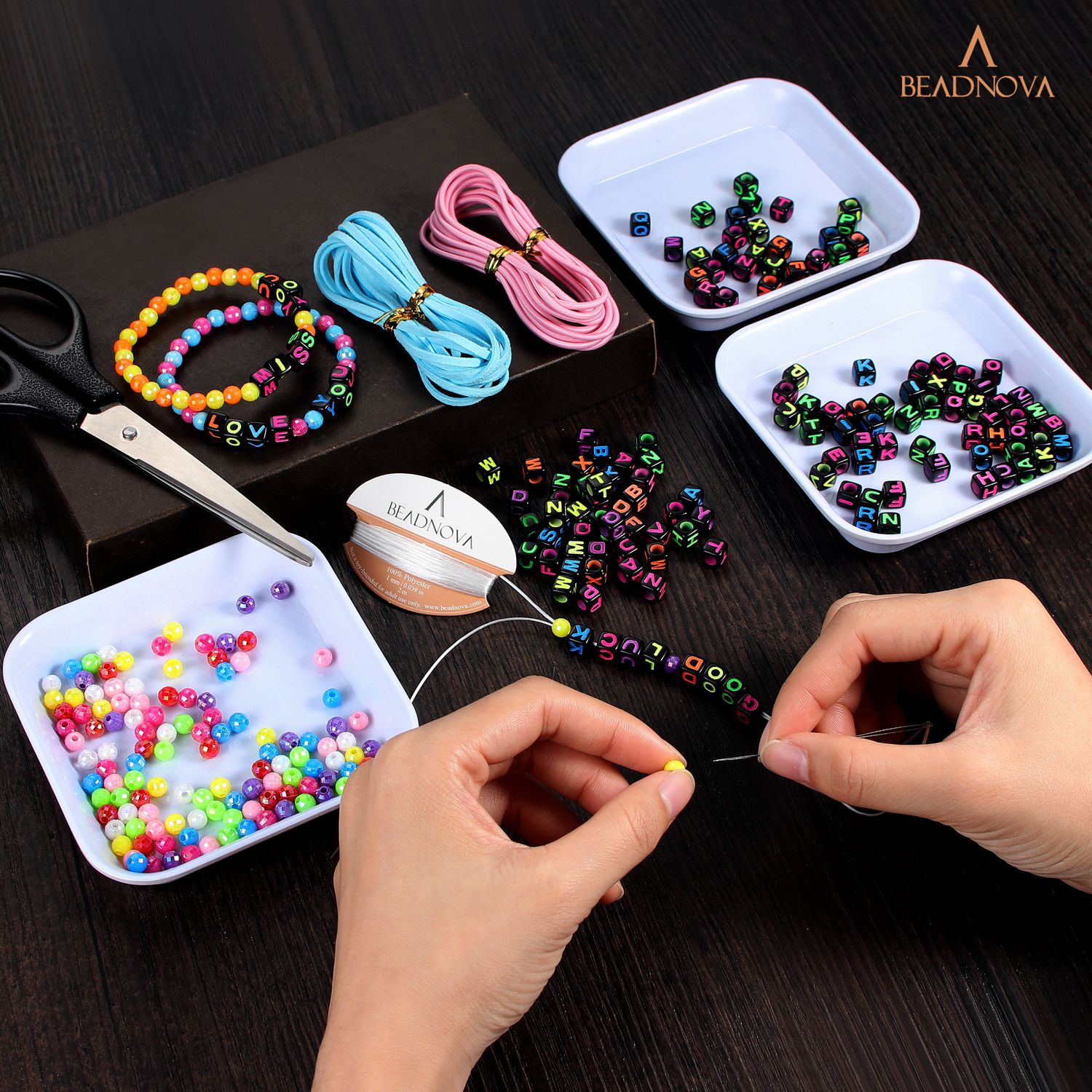 REHTRAD 550 Pcs Color Acrylic Round alphabet beads,Diy Bracelet Necklace  Letter Beads,alphabet beads for Jewelry Making Keychains and Children's  Jewelry (Color Mixing) Multicolor Beads Price in India - Buy REHTRAD 550 Pcs