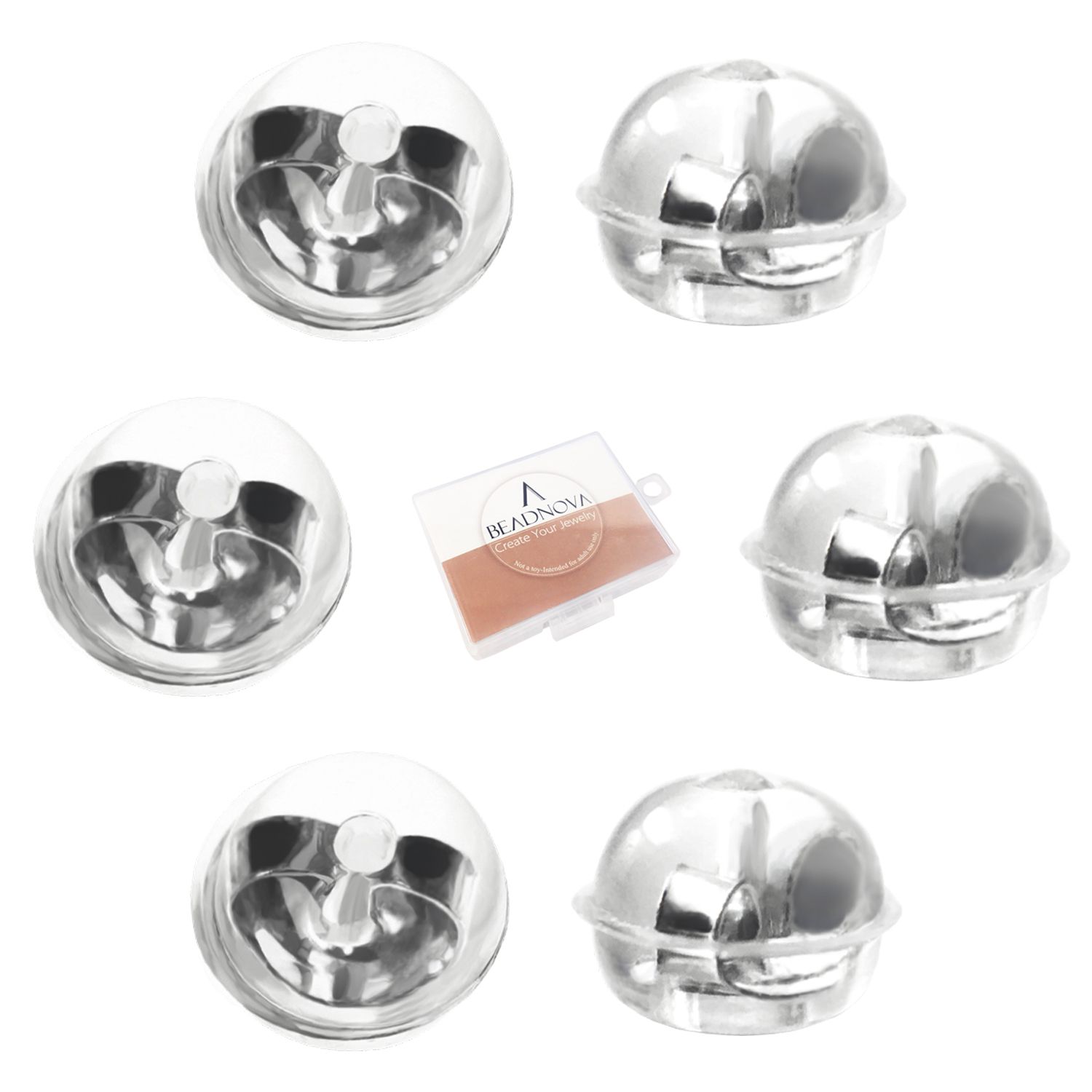 6PCS Real 925 Silver Earring Backs Replacements, Hypoallergenic