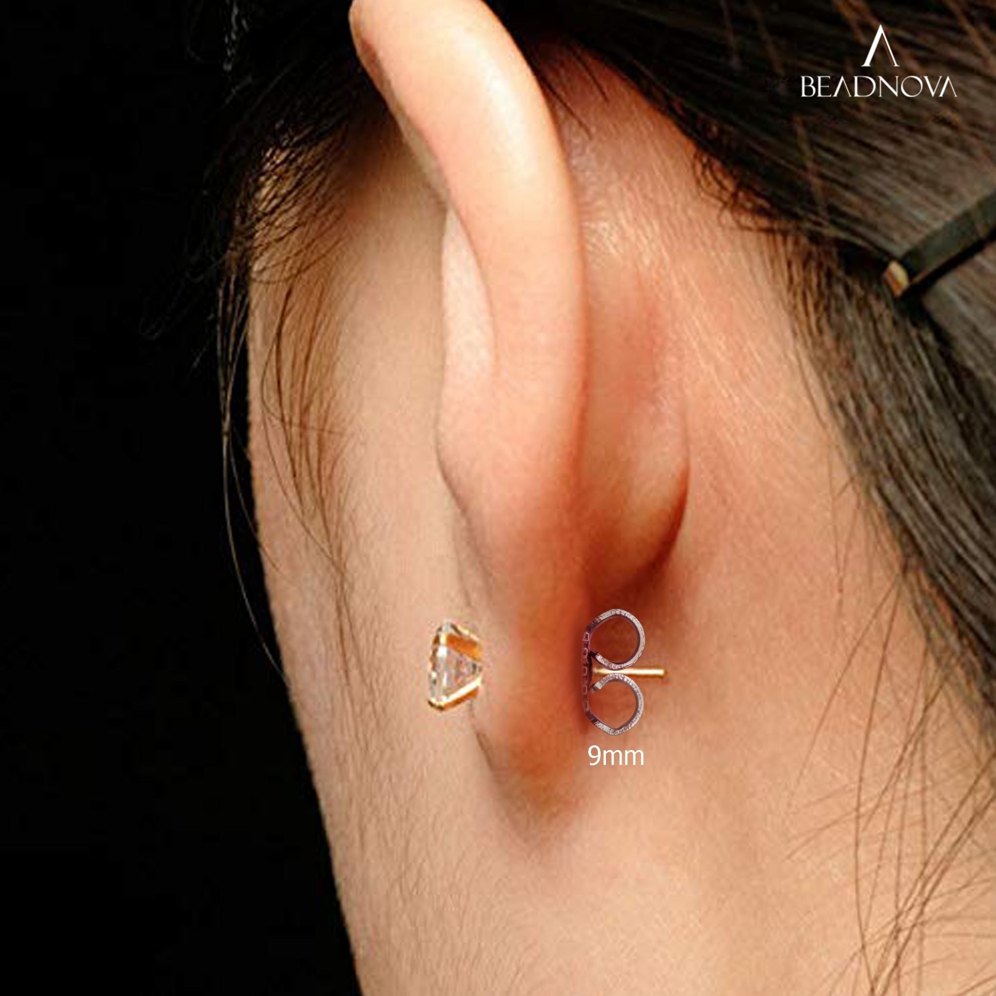 Earring Clutch- Surgical Steel –