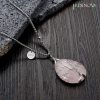 rose quartz crystal necklace