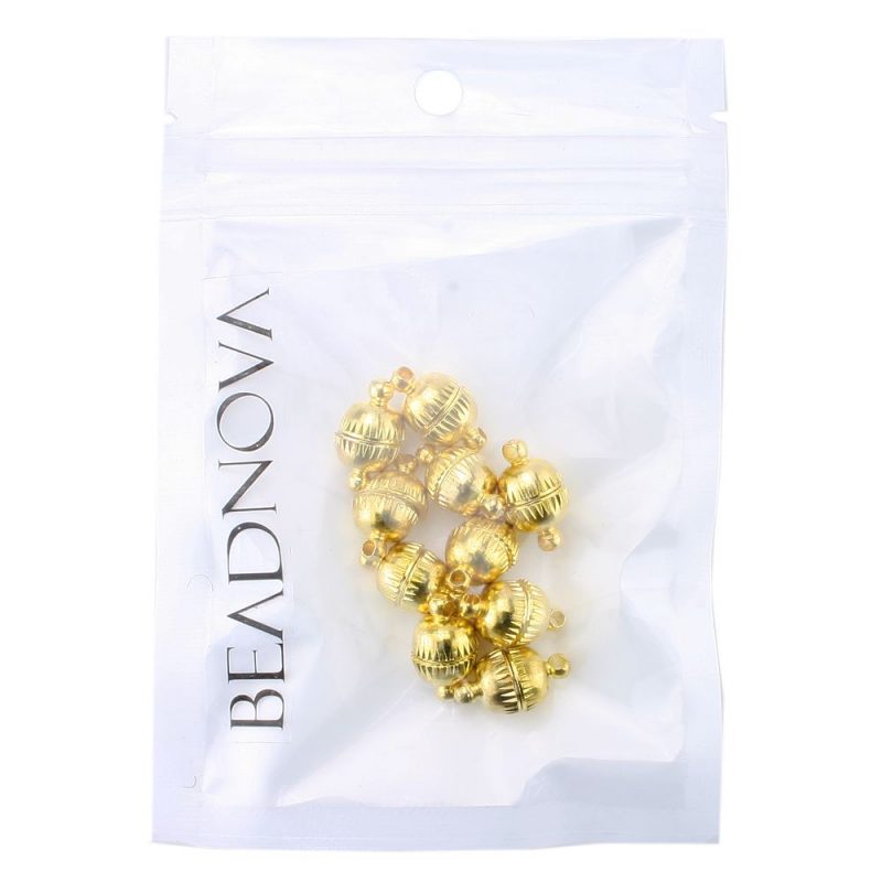 Beadnova 20pcs 8mm Gold Plated Jewelry Magnetic Clasps For Jewelry