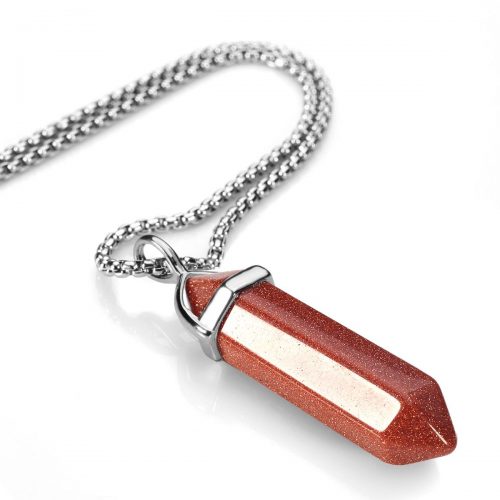 goldstone crystal necklace