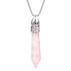 rose quartz healing necklace
