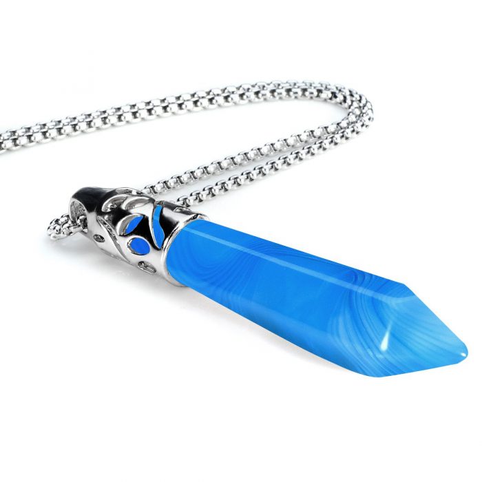 blue crystal necklace