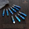 Blue Banded Agate crystal pendant Necklace