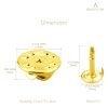 BEADNOVA Butterfly Pin Backs Clutch Tie Tacks Pin Backs for Lapel Pins Blank Pins with Pin Backing (Gold, 150 Sets)