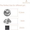 BEADNOVA Butterfly Clutch Pin Backs Locking for Enamel Pin Backs Lapel Pin Backs (Silver, 100 pcs)