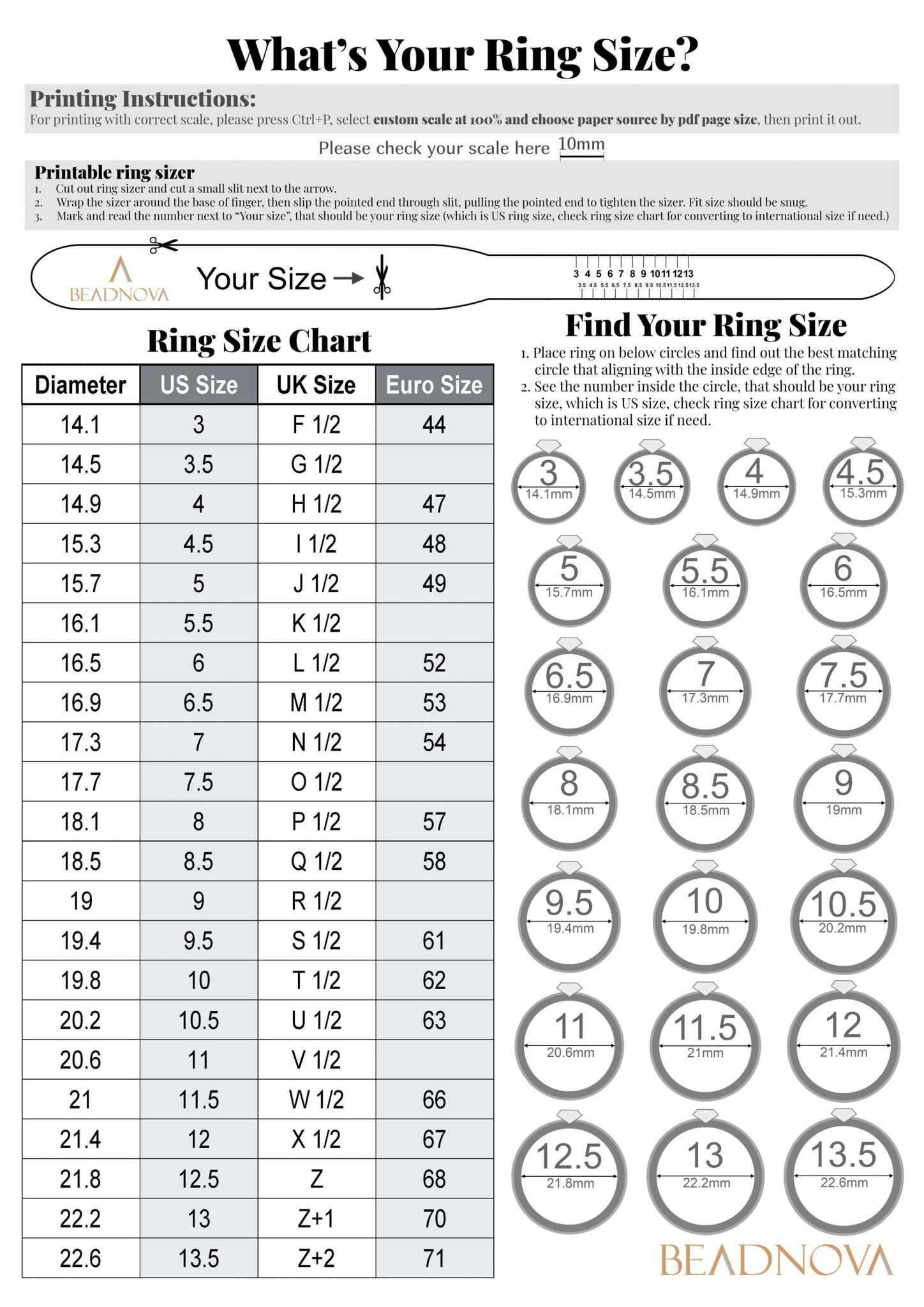 how to measure ring size at home a simple way to resize rings beadnova