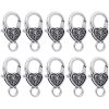 Heart-Lobster-Clasps-Tibetan-Antique-Silver-20pcs