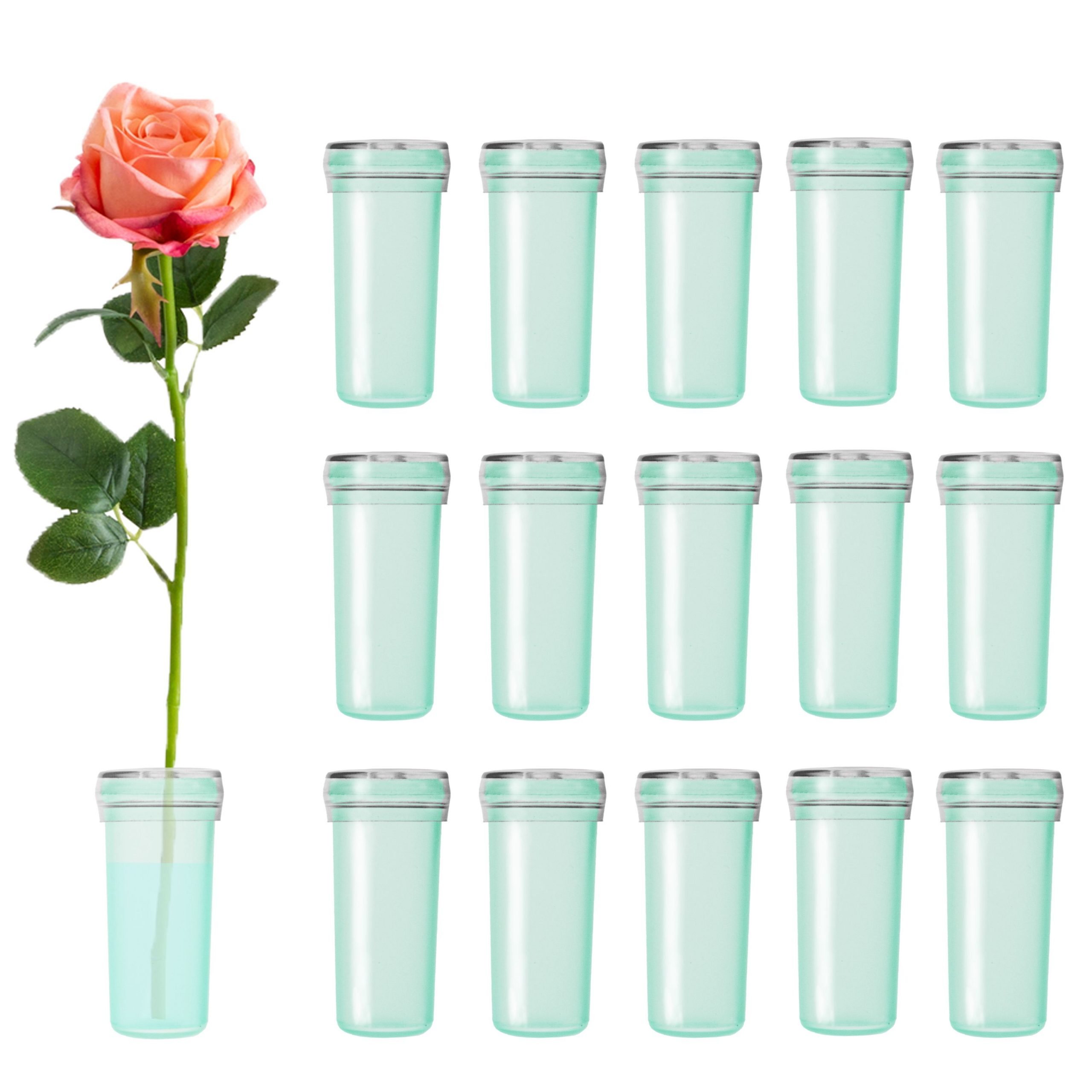 Floral Stem Water Tube with cap 3-in. Clear 50pcs