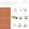 BEADNOVA Clear Plastic Earring Backs Rubber Earring Backings Replacement