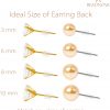 BEADNOVA Clear Plastic Earring Backs Rubber Earring Backings Replacement