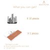BEADNOVA Wood Candle Wick Bases 10pcs Wooden Candle Wick Cilps Sustainer Tabs for Candle Making and Candle DIY (16mm/ 0.6inch)