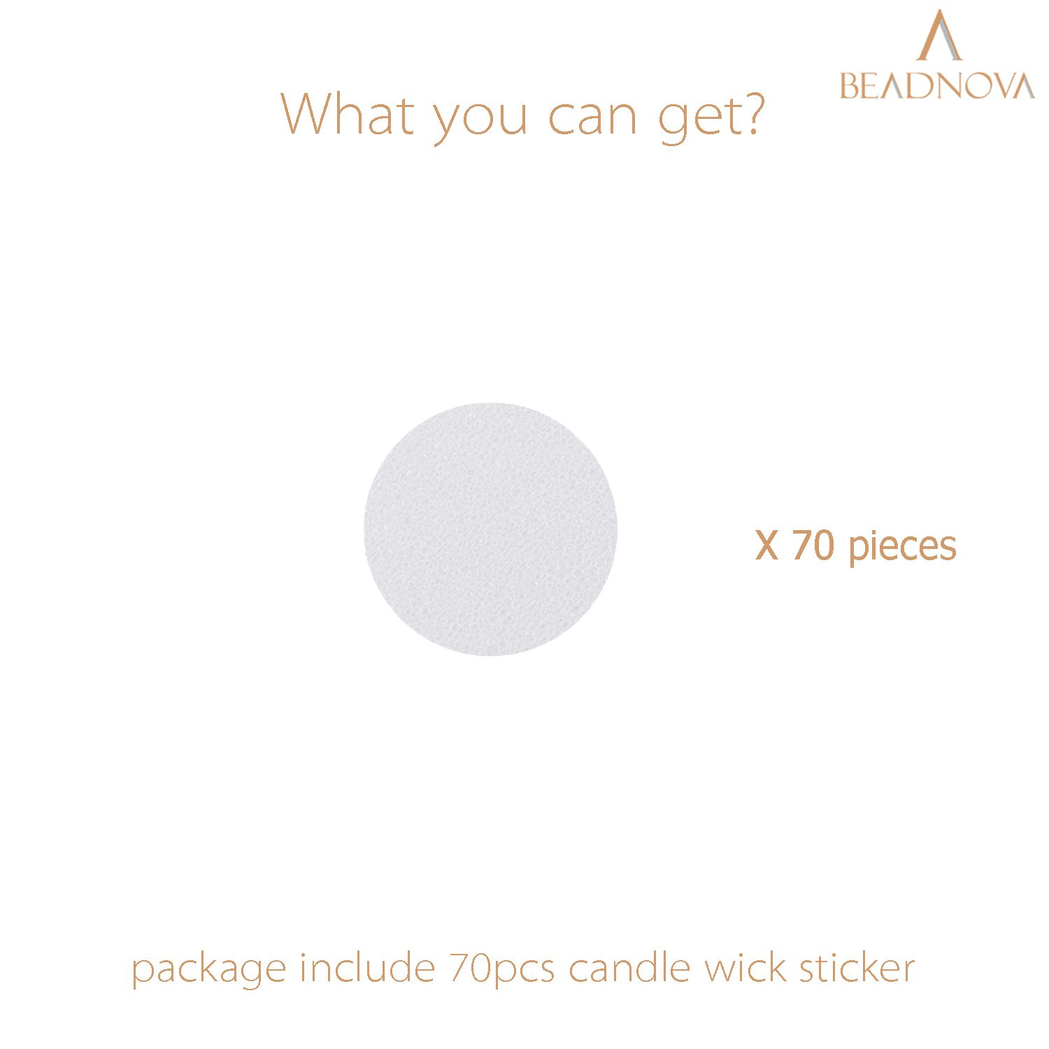 BEADNOVA Candle Wicks 8 Inch 100pcs with Candle Stickers Large Cotton  Candle Wicks and Double Sided Candle Wicks Stickers for Candle Making  Supplies