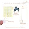 BEADNOVA Cotton Wicks with Candle Stickers for Candle Making DIY Supplies (Large, 8 Inch, 50pcs)