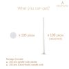 BEADNOVA Candle Cotton Stings with Wick Stickers for Short Candle Making Supplies (4 Inch, 100pcs)