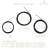 BEADNOVA Bonsai Wire 33 Feet Black Bonsai Training Wire Aluminum Plant Training Wire for Bonsai Plant (Black, 3 Sizes, 30m)