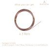 BEADNOVA Bonsai Training Wire 33 Feet Copper Plant Training Wire Aluminum Bonsai Tree Wire for Bonsai Plant Training (Copper, 1.5mm, 30m)