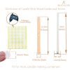 BEADNOVA Candle Wicks Set 50 Pcs 6 Inch Candle String Cotton Wicks with 21 Pcs Wooden and Metal Candle Wick Holders 70 Pcs Candle Wick Stickers for Candle Making Supplies DIY