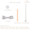 BEADNOVA Candle Wicks Set 50 Pcs 8 Inch Large Cotton Candle Wicks with 21 Pcs Wood and Metal Candle Wick Centering Decive 70 Pcs Candle Wick Stickers for Candle Making Supplies DIY