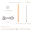 BEADNOVA Candle Wicks Set 100 Pcs 4 Inch Candle Cotton Wicks with 21 Pcs Wooden and Metal Candle Wick Centering Tool 105 Pcs Candle Wick Stickers for Candle Making Supplies DIY