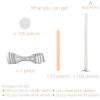 BEADNOVA Candle Wicks Set 100 Pcs 8 Inch Large Cotton Candle Wicks with 21 Pcs Wood and Metal Candle Wick Centering Decive 105 Pcs Candle Wick Stickers for Candle Making Supplies DIY