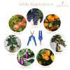 BEADNOVA Trimming Scissors Gardening Scissors Pruning Snips Garden Sheers with Curved Precision Blades Plant Trimmers Pruners for Gardening (Blue, 2 Pcs)