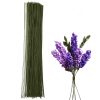 BEADNOVA Floral Stem Wire 200pcs Floral Wire 22 Gauge Fake Flower Stems Wire Green Floral Wire for Flower Arrangement Florist DIY Bouquet (Dark Green, 200 Pcs)