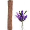 BEADNOVA Fake Flower Stems 200pcs 22 Gauge Floral Wire Stems Flower Wire for Crafts Flower Arrangement Florist DIY Bouquet (Brown, 200 Pcs)