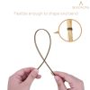 BEADNOVA Fake Flower Stems 200pcs 22 Gauge Floral Wire Stems Flower Wire for Crafts Flower Arrangement Florist DIY Bouquet (Brown, 200 Pcs)