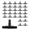 BEADNOVA Drip Irrigation Connectors 30 Pcs 1/4 Inch Barbed Tee Couplings Irrigation Connectors for 1/4 Inch Drip Tubing Water Tubing Gardening Irrigation Supplies (30pcs)