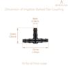 BEADNOVA Drip Irrigation Connectors 30 Pcs 1/4 Inch Barbed Tee Couplings Irrigation Connectors for 1/4 Inch Drip Tubing Water Tubing Gardening Irrigation Supplies (30pcs)