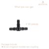 BEADNOVA Drip Irrigation Connectors 30 Pcs 1/4 Inch Barbed Tee Couplings Irrigation Connectors for 1/4 Inch Drip Tubing Water Tubing Gardening Irrigation Supplies (30pcs)