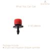 BEADNOVA Adjustable Irrigation Drippers Sprinklers 50 Pcs Irrigation Drippers 360 Degree Drip System Emitters Sprinklers Drippers for Drip Irrigation 1/4 Inch Tube Gardening (Red)