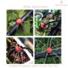 BEADNOVA Adjustable Irrigation Drippers Sprinklers 50 Pcs Irrigation Drippers 360 Degree Drip System Emitters Sprinklers Drippers for Drip Irrigation 1/4 Inch Tube Gardening (Red)