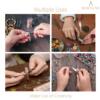 BEADNOVA 10mm Jump Rings Rose Gold Jewelry Jump Rings for Jewelry Making Open Jump Rings for Keychains (300Pcs)