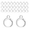 BEADNOVA Leverback Earring Hooks 60pcs French Ear Wire Lever Back Earwire for Jewelry Making Crafting (Silver)