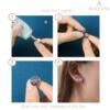 BEADNOVA Cabochon Setting Post 60pcs Blank Earring Studs 8mm Stainless Steel Cabochon Setting Ear Stud with Stainless Steel Earring Backs for Cabochon Resin DIY Earring Making (8mm, 60pcs)