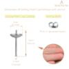 BEADNOVA Stainless Steel Earring Posts 120pcs with 3mm Setting Pearl Cup Stud Earrings for Pearl Setting with Earring Backs for Jewelry Making Earring Making Earring DIY (Stainless Steel, 120pcs)