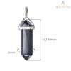BEADNOVA Hematite Necklace Gemstone Crystal Necklace for Women Healing Stone Pendant Jewelry for Men Pendulum Divination Hexagonal Pendant (18 Inches Stainless Steel Chain)