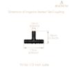 BEADNOVA Drip Irrigation Parts 10 Pcs 1/2 Inch Barbed Tee Couplings Drip Irrigation Fittings Drip Line Connectors for 1/2 Inch Irrigation Tubing Garden Watering System (10pcs)