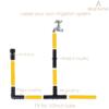 BEADNOVA Drip Irrigation Parts 10 Pcs 1/2 Inch Barbed Tee Couplings Drip Irrigation Fittings Drip Line Connectors for 1/2 Inch Irrigation Tubing Garden Watering System (10pcs)