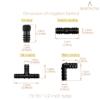 BEADNOVA Drip Irrigation Parts 40 Pcs Mix 1/2 Inch Barbed Tee Elbow Straight Couplings End Plugs Drip Irrigation Fittings Drip Line Connectors for 1/2 Inch Irrigation Tubing Garden Watering System